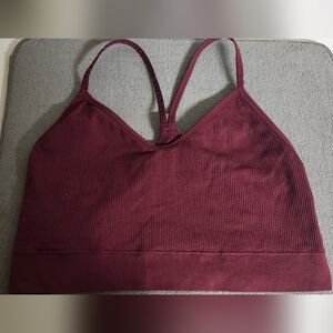 Maurices Deep Burgundy Ribbed Bralette